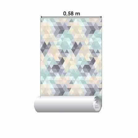 Papel de Parede Adesivo Geométrico Colorido 115773745 - Papel na Parede