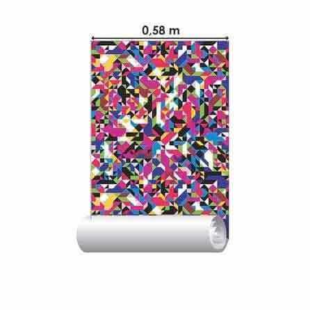 Papel de Parede Adesivo Geométrico Colorido 94297516 - Papel na Parede