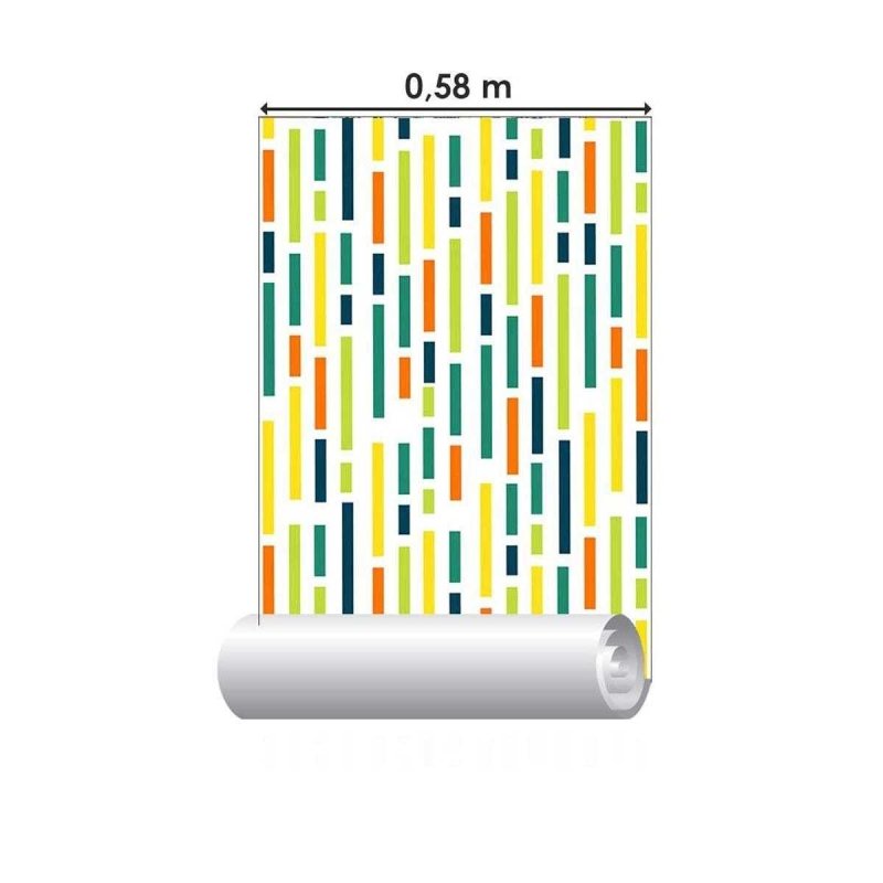 Papel de Parede Adesivo Geométrico Colorido N05236 - Papel na Parede