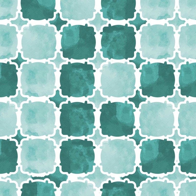 Papel de Parede Adesivo Geométrico com Aquarela Azul N04193 - Papel na Parede