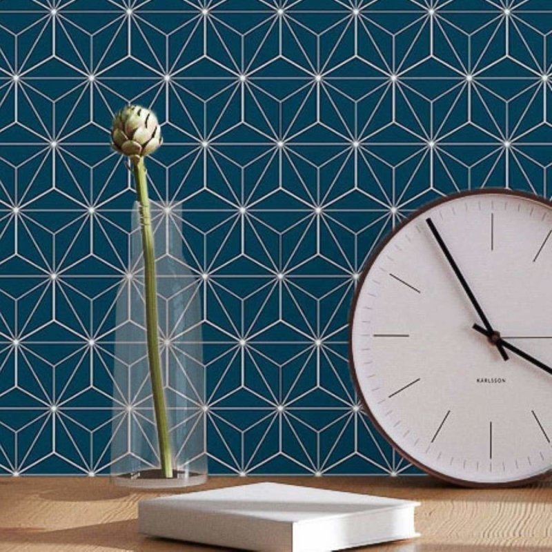 Papel de Parede Adesivo Geométrico Cubos 3D N017106 - Papel na Parede