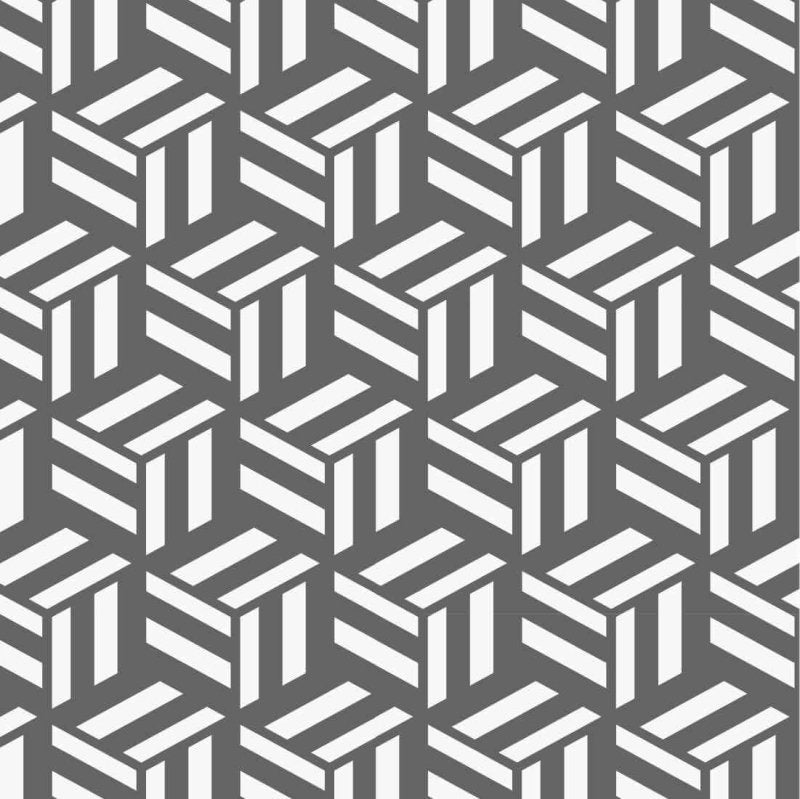 Papel de Parede Adesivo Geométrico Cubos N4204 - Papel na Parede