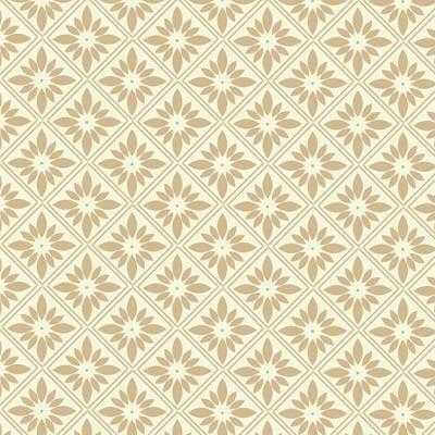 Papel de Parede Adesivo Geométrico Floral Bege 892247504 - Papel na Parede