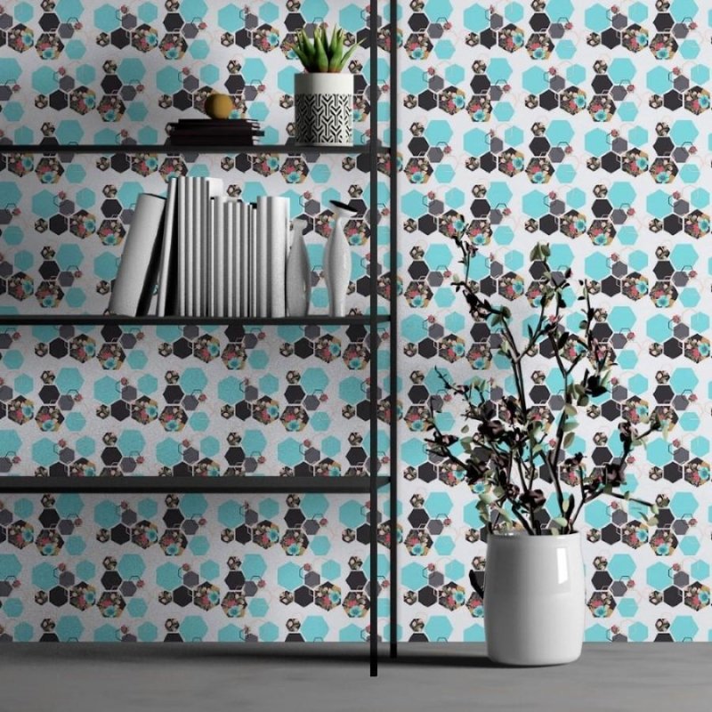 Papel de Parede Adesivo Geométrico Jovem N013094 - Papel na Parede