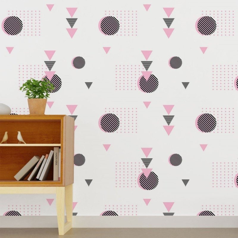 Papel de Parede Adesivo Geométrico Jovem N015087 - Papel na Parede