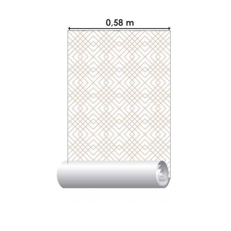 Papel de Parede Adesivo Geométrico Linhas Rosa N05290 - Papel na Parede
