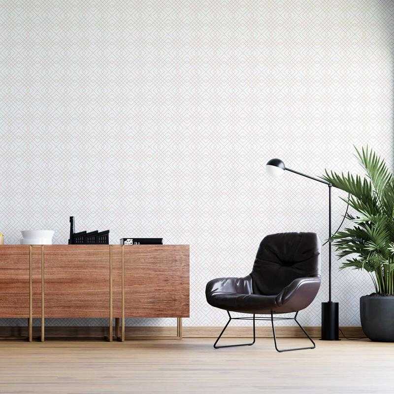 Papel de Parede Adesivo Geométrico Linhas Rosa N05290 - Papel na Parede