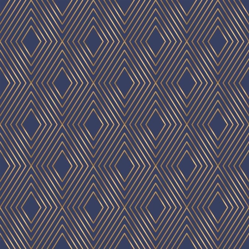 Papel de Parede Adesivo Geométrico Losango Azul N010012 - Papel na Parede