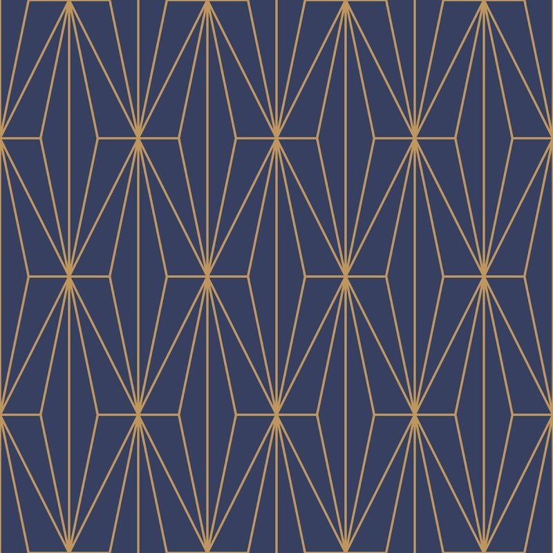 Papel de Parede Adesivo Geométrico Losango Azul N010020 - Papel na Parede