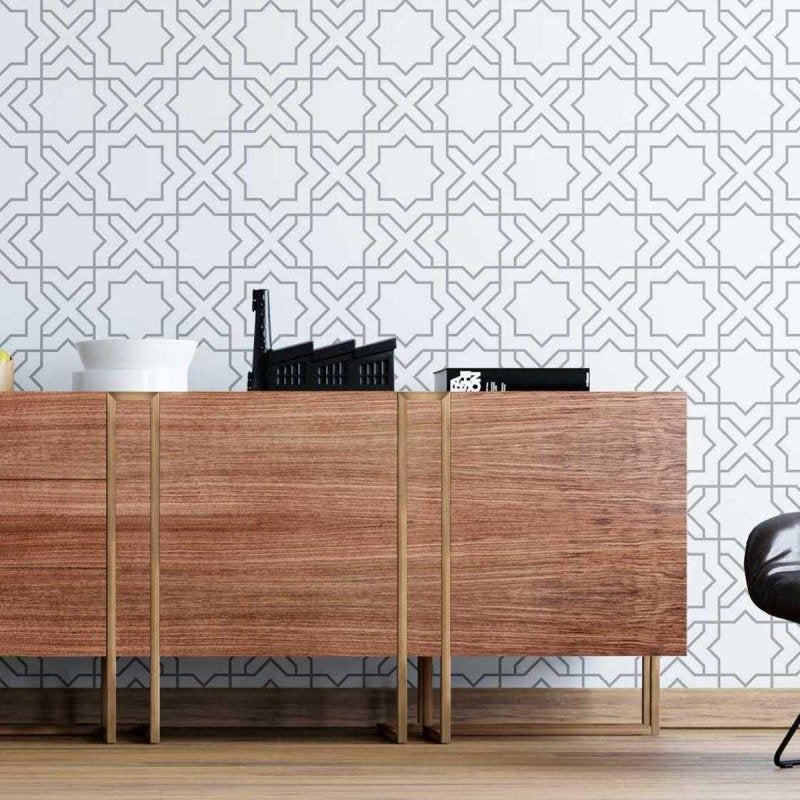 Papel de Parede Adesivo Geométrico Marroquino N05261 - Papel na Parede