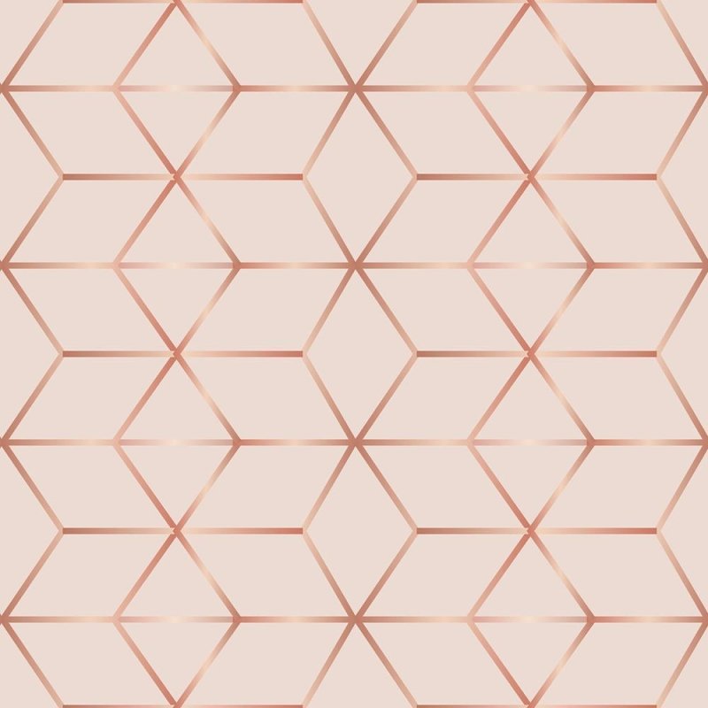 Papel de Parede Adesivo Geométrico Metalizado Rosa N08151 - Papel na Parede