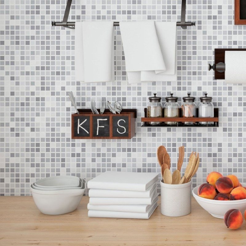 Papel de Parede Adesivo Geométrico Mosaico Pastilhas N013253 - Papel na Parede