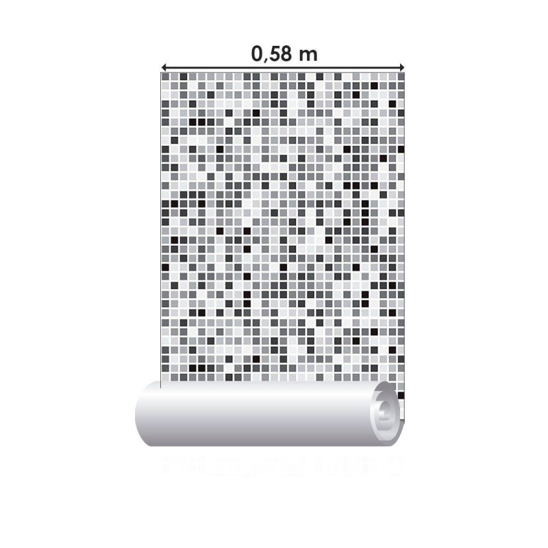 Papel de Parede Adesivo Geométrico Mosaico Pastilhas N013254 - Papel na Parede