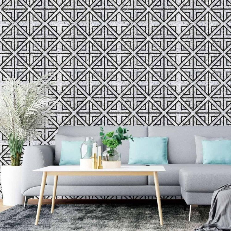 Papel de Parede Adesivo Geométrico Pedra N015096 - Papel na Parede
