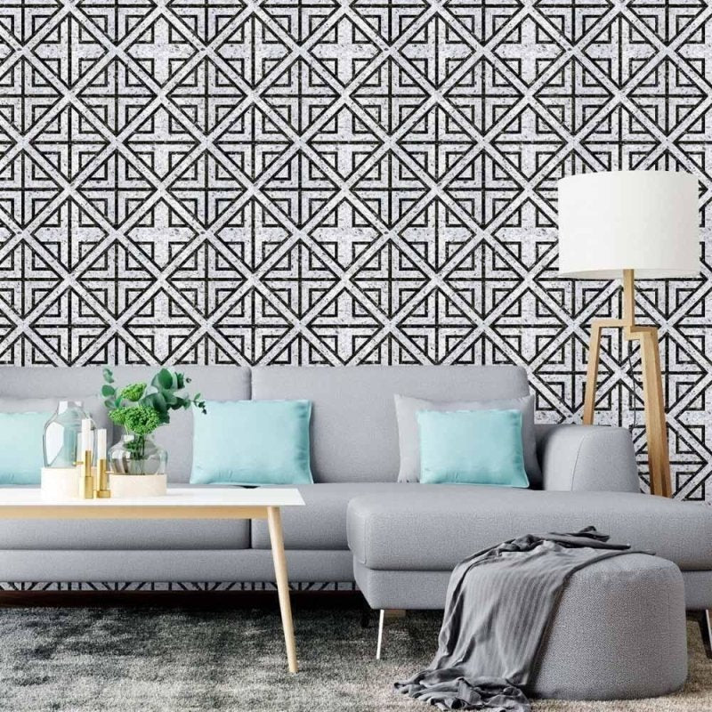 Papel de Parede Adesivo Geométrico Pedra N015096 - Papel na Parede