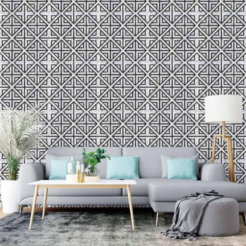 Papel de Parede Adesivo Geométrico Pedra N015096 - Papel na Parede