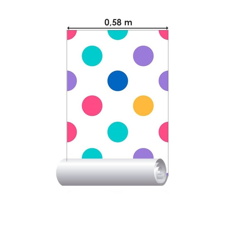 Papel de Parede Adesivo Geométrico Poá N013067 - Papel na Parede