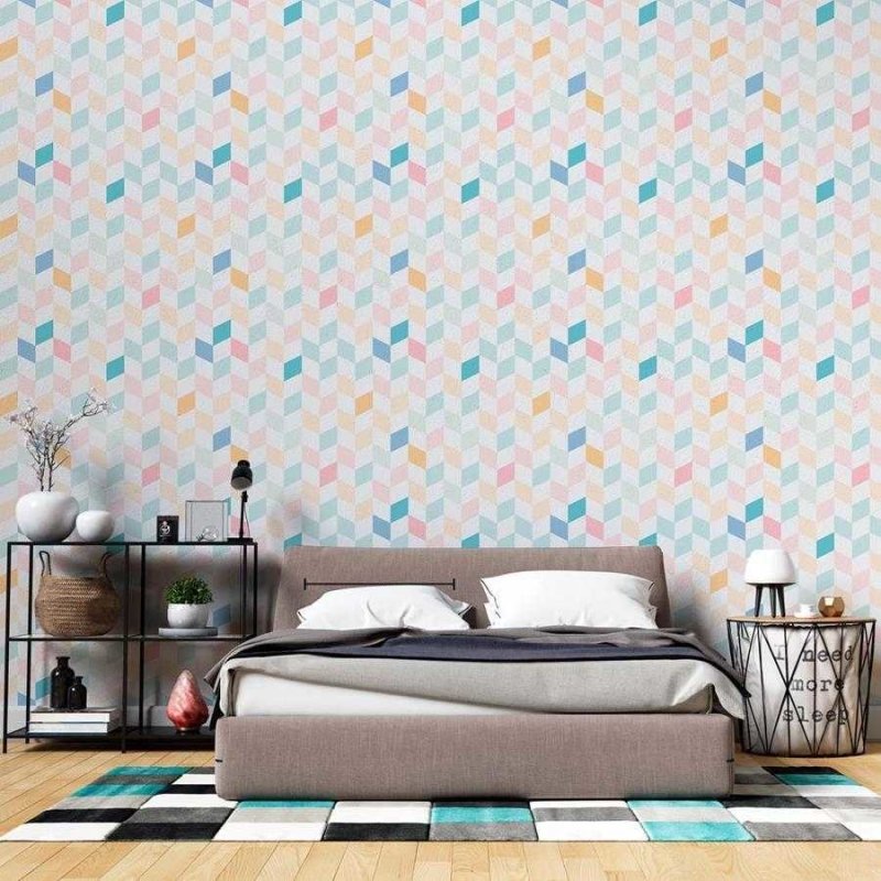 Papel de Parede Adesivo Geométrico Retângulos N06256 - Papel na Parede
