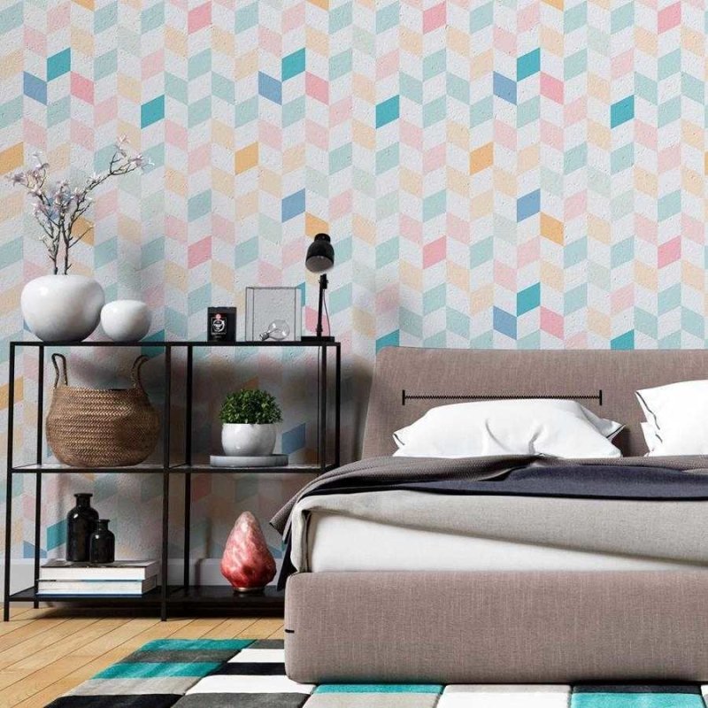 Papel de Parede Adesivo Geométrico Retângulos N06256 - Papel na Parede