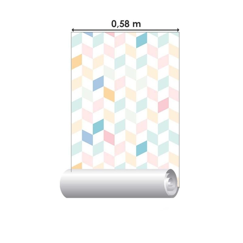 Papel de Parede Adesivo Geométrico Retângulos N06256 - Papel na Parede