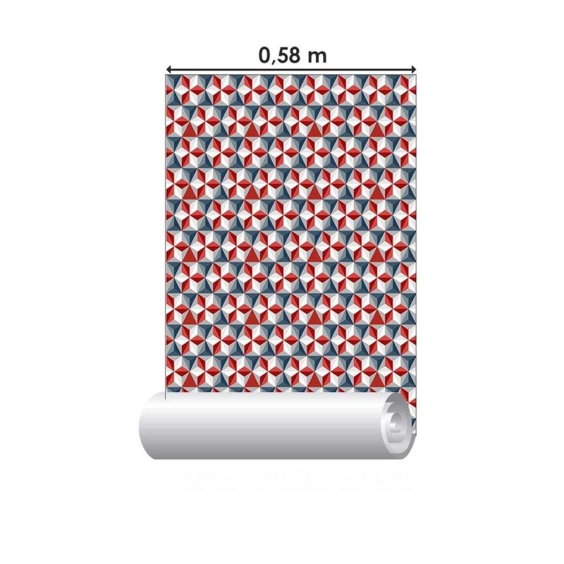 Papel de Parede Adesivo Geométrico Retrô Losangos N04101 - Papel na Parede