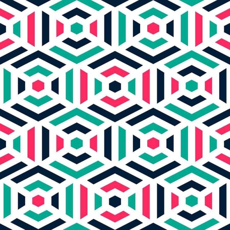 Papel de Parede Adesivo Geométrico Retrô N06050 - Papel na Parede