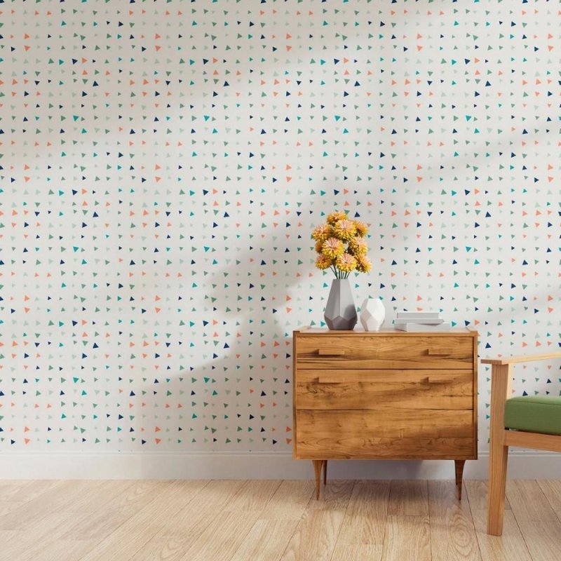 Papel de Parede Adesivo Geométrico Triângulos N011113 - Papel na Parede
