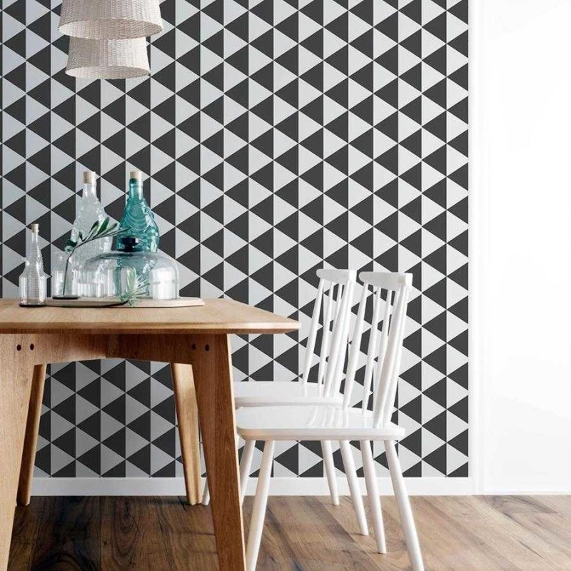 Papel de Parede Adesivo Geométrico Triângulos N06151 - Papel na Parede