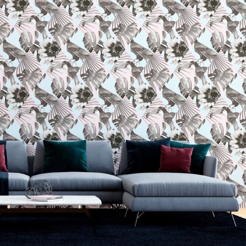 Papel de Parede Adesivo Geométrico Tropical N012111 - Papel na Parede