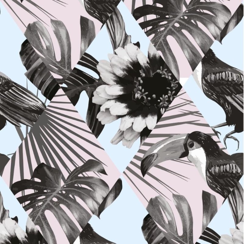 Papel de Parede Adesivo Geométrico Tropical N012111 - Papel na Parede