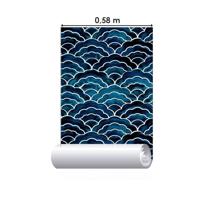 Papel de Parede Adesivo Geométrico Wave N013035 - Papel na Parede