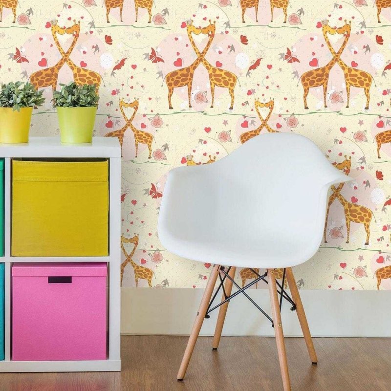 Papel de Parede Adesivo Girafas 1377 - Papel na Parede
