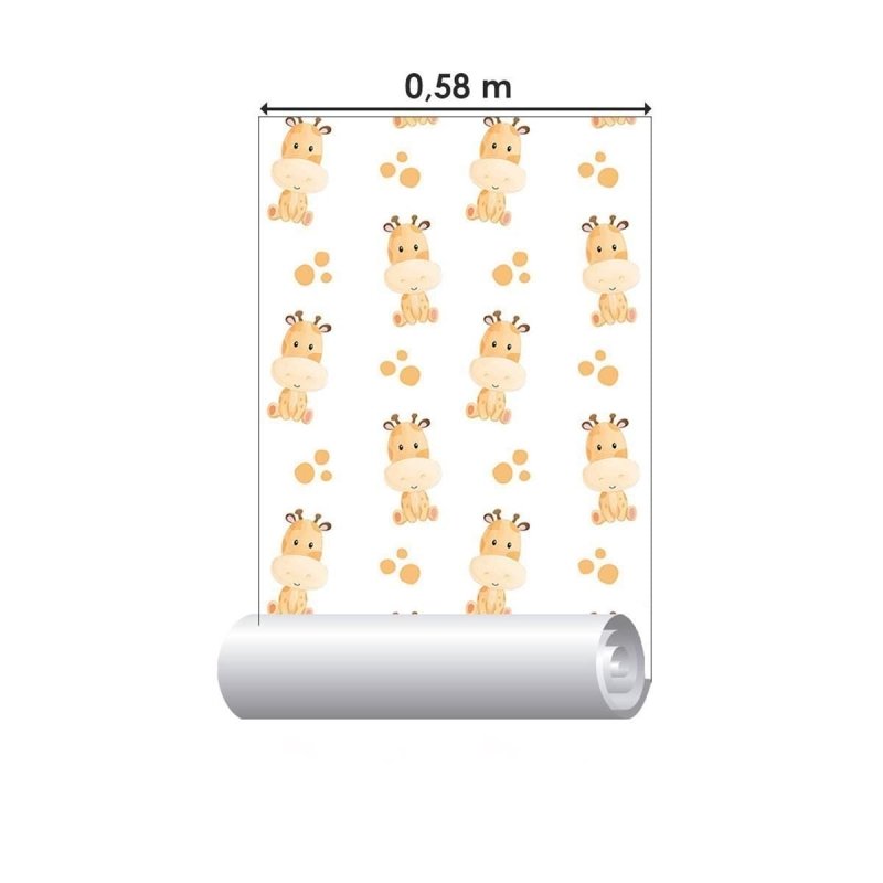 Papel de Parede Adesivo Girafas Cartoon N09029 - Papel na Parede
