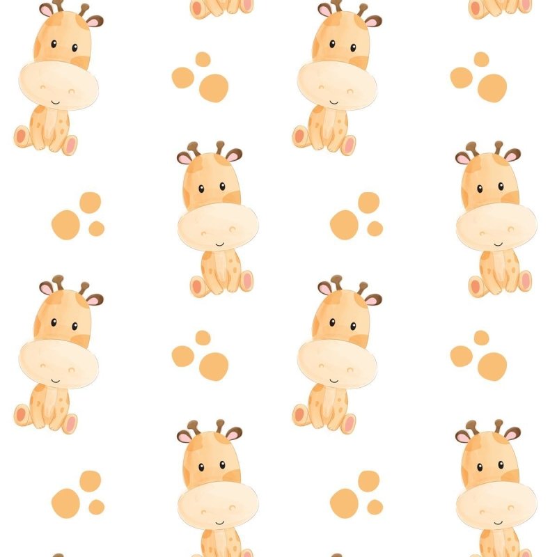 Papel de Parede Adesivo Girafas Cartoon N09029 - Papel na Parede