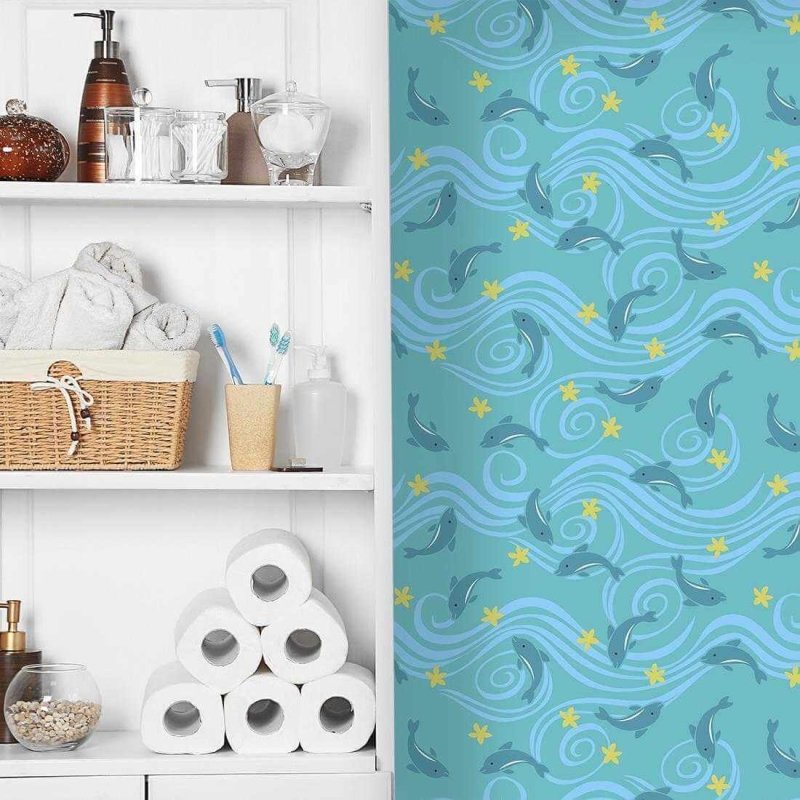 Papel de Parede Adesivo Golfinhos 1405 - Papel na Parede