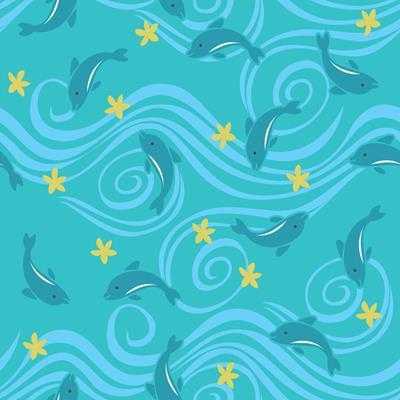 Papel de Parede Adesivo Golfinhos 1405 - Papel na Parede