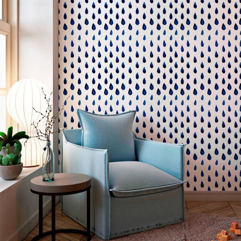 Papel de Parede Adesivo Gotas de Chuva N010050 - Papel na Parede