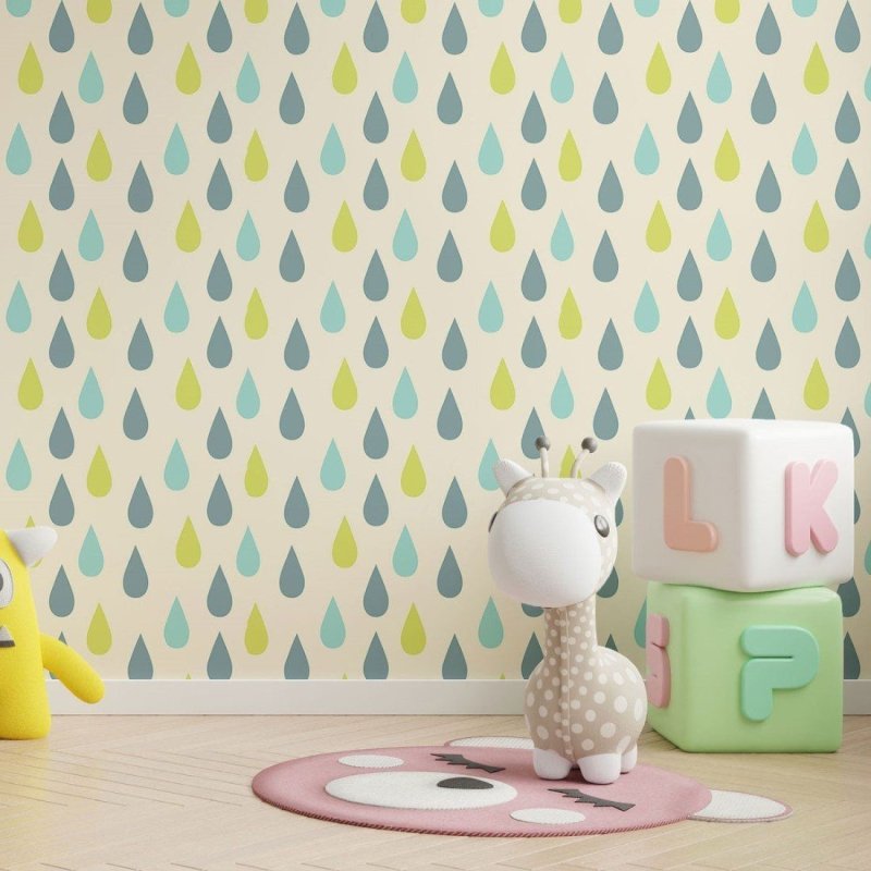 Papel de Parede Adesivo Gotas de Chuva N013173 - Papel na Parede