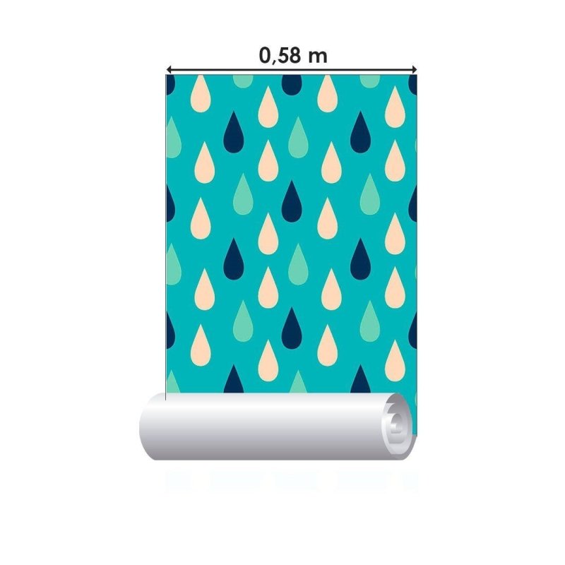 Papel de Parede Adesivo Gotas de Chuva N013175 - Papel na Parede