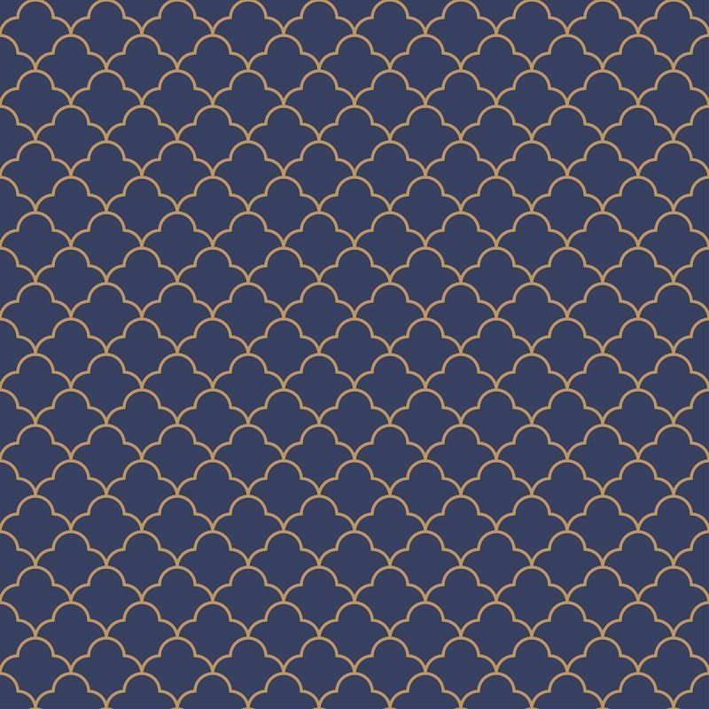Papel de Parede Adesivo Grade Ornamental Azul N010024 - Papel na Parede
