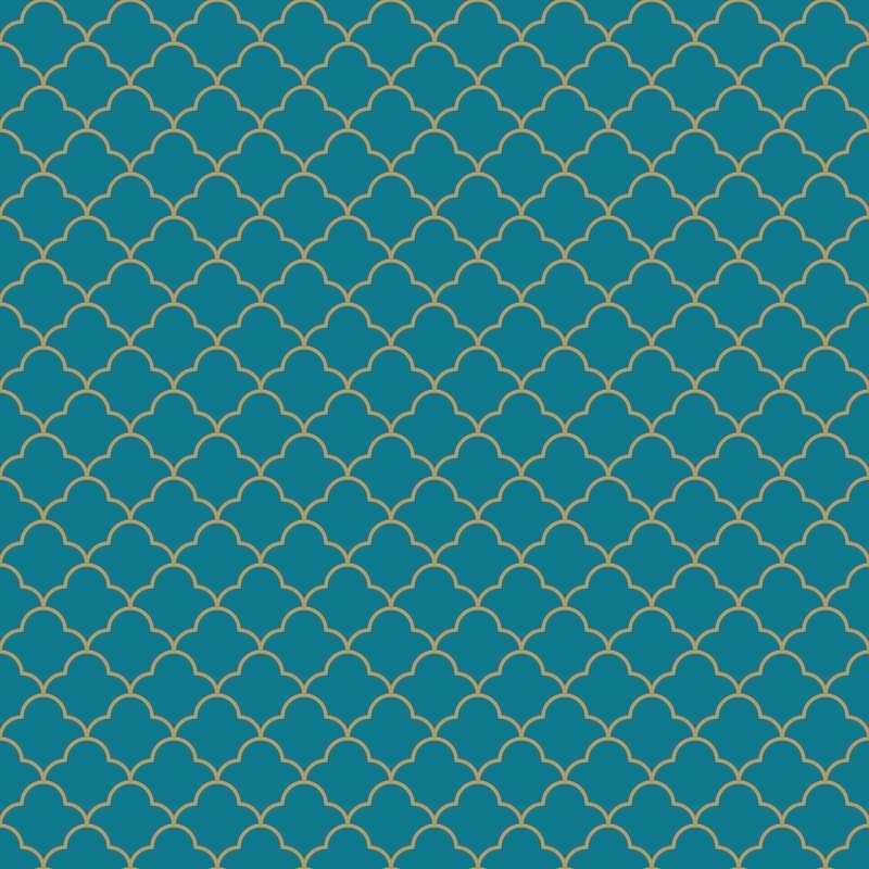 Papel de Parede Adesivo Grade Ornamental Azul N010025 - Papel na Parede