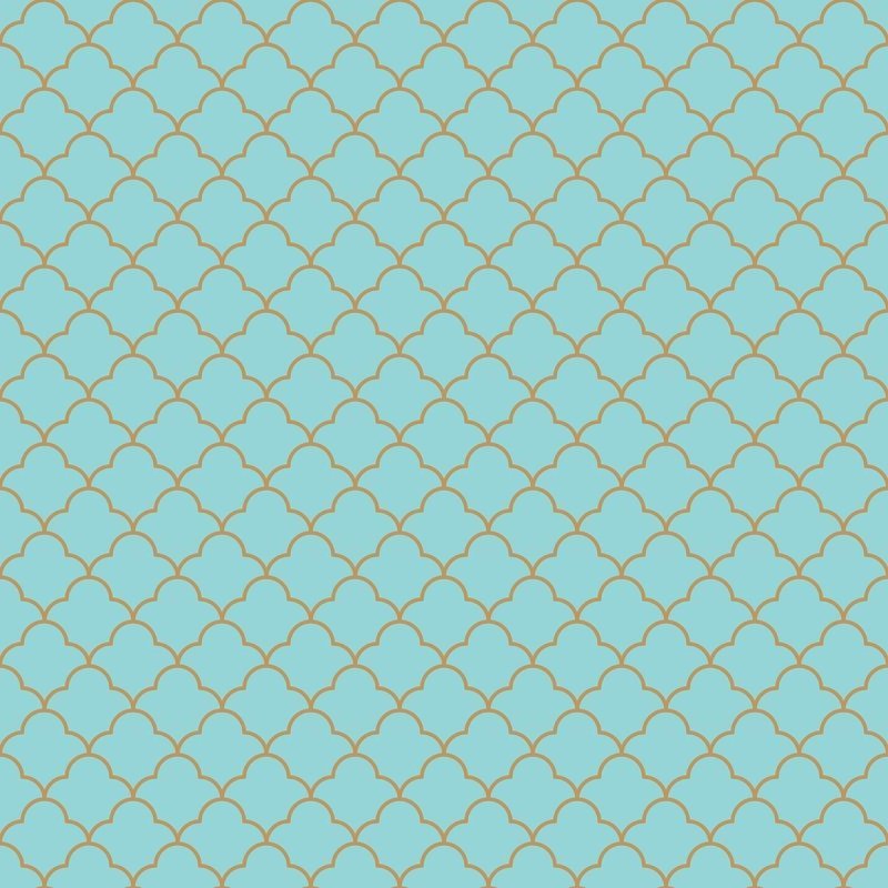 Papel de Parede Adesivo Grade Ornamental Azul N010026 - Papel na Parede