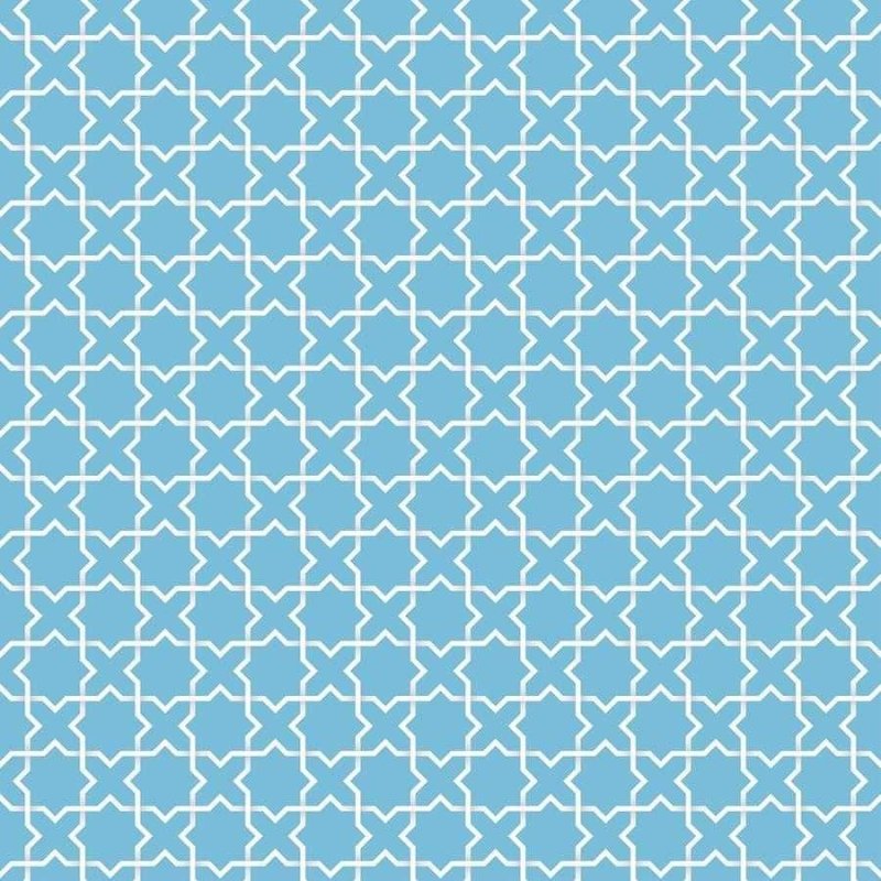 Papel de Parede Adesivo Grafismo Árabe Azul N06080 - Papel na Parede