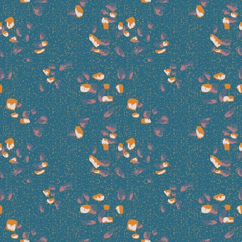 Papel de Parede Adesivo Granilite Azul e Laranja N07122 - Papel na Parede