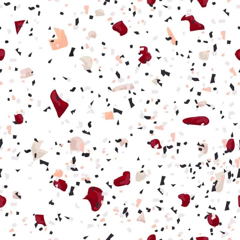 Papel de Parede Adesivo Granilite Branco e Vermelho N07131 - Papel na Parede