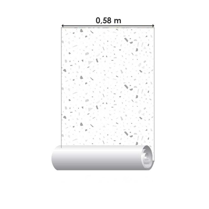 Papel de Parede Adesivo Granilite em Tons de Cinza N05018 - Papel na Parede