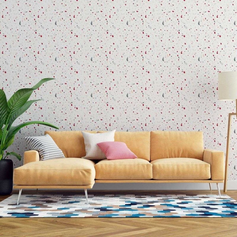 Papel de Parede Adesivo Granilite Fundo Neutro Colorido N07136 - Papel na Parede