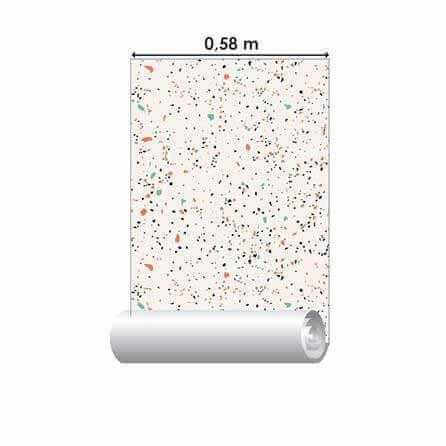 Papel De Parede Adesivo Granilite Off White 8813 - Papel na Parede