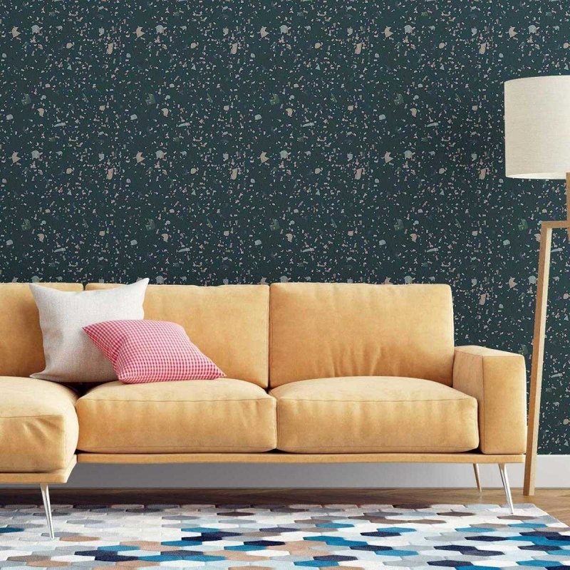 Papel de Parede Adesivo Granilite Preto N07137 - Papel na Parede