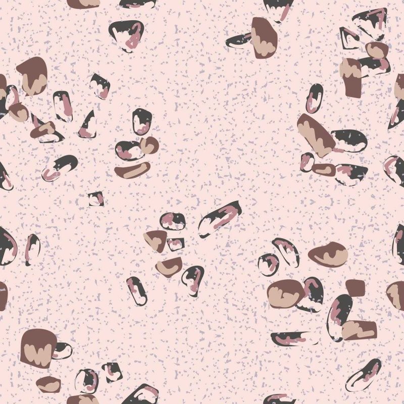 Papel de Parede Adesivo Granilite Rosa e Marrom N07138 - Papel na Parede
